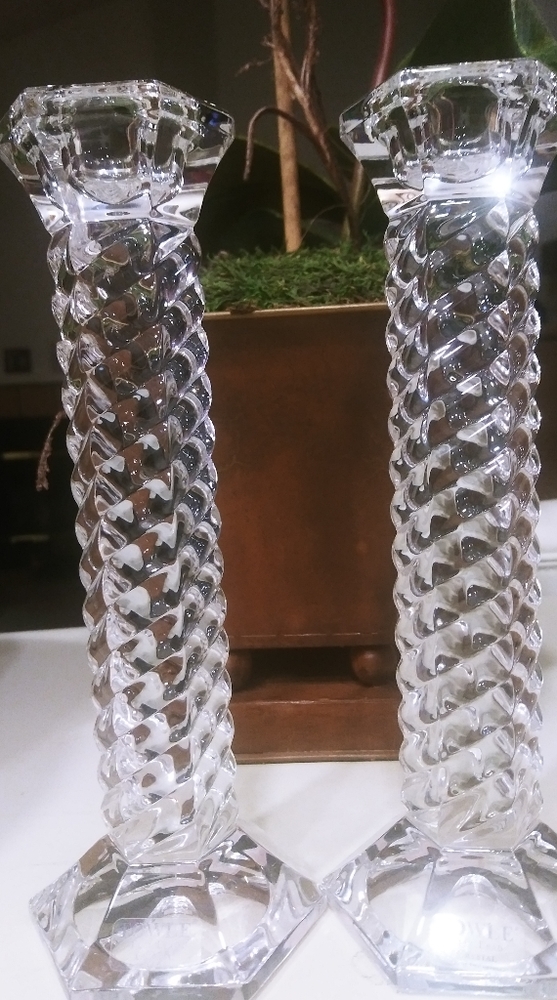 Crystal candle holders